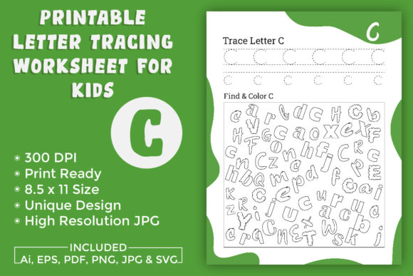 Evaluating Letter Tracing Worksheet for Kids C: Design Quality and KDP Suitability