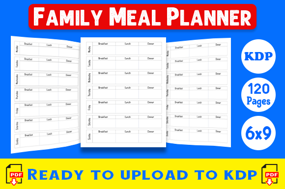 Family Meal Planner: KDP-Ready Interior Design