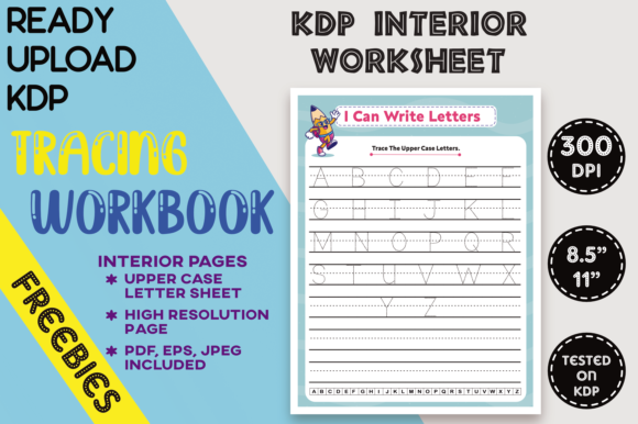 KDP Alphabet Letter Trace Sheet 003 for Kids