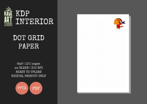 KDP Dot Grid Paper 48: Streamlined Journal Interiors