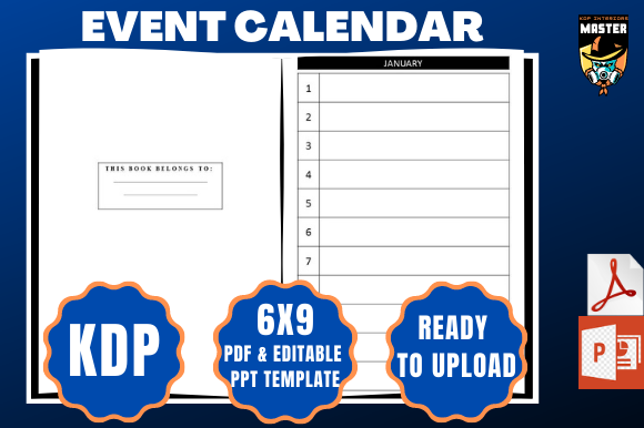 KDP Event Calendar: 6x9 Interior for Self-Publishers