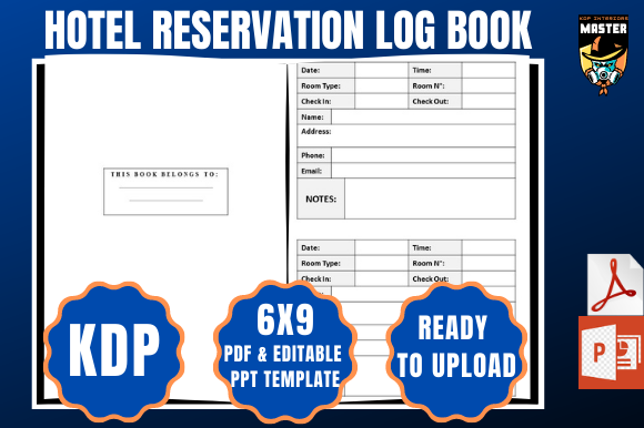 KDP Hotel Reservation Log Book: Ready Interior