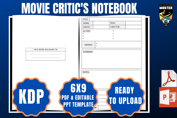 KDP Movie Critic's Notebook: A Ready-to-Upload Interior for Modern Publishers