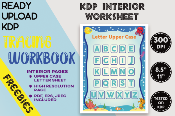 KDP Uppercase Letter Trace Sheet 020: Ready Interior