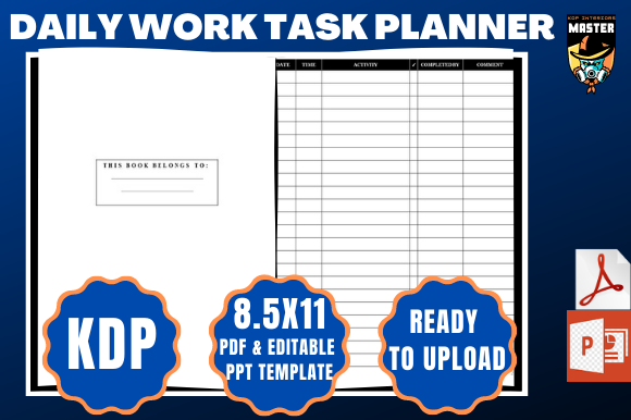 Mastering KDP Publishing with a Ready-to-Upload Daily Work Task Planner Interior