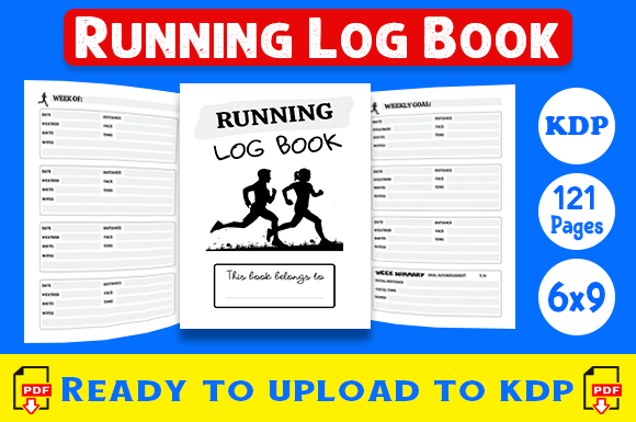 Running Log Book Interior: Ready for KDP Publishing