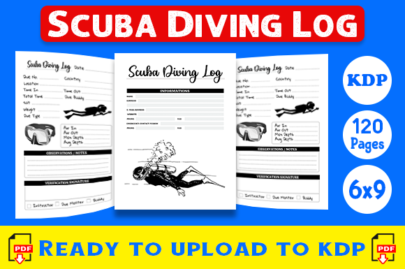 Scuba Diving Log Book: Ready-to-Upload KDP Interior